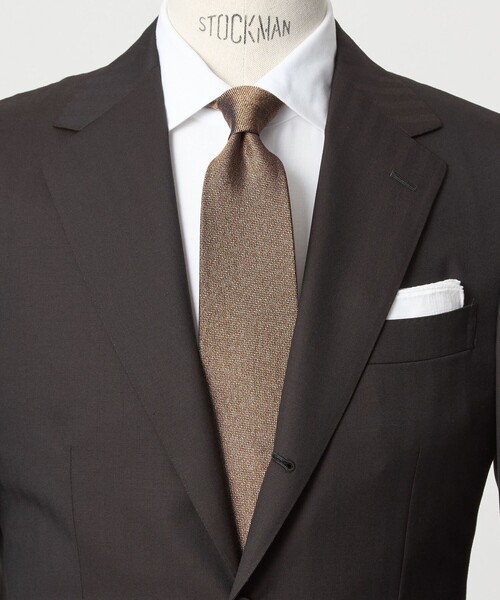 green label relaxing（グリーンレーベルリラクシング）の「GLR ジャパン ヴィンテージ 8.0cm ソリッド ネクタイ（ネクタイ・メンズ・ダークグレー/ベージュ/パープル/ネイビー/ワイン/ダークブラウン/ダークグリーン/ロイヤルブルー・FREE）」の4枚目の写真