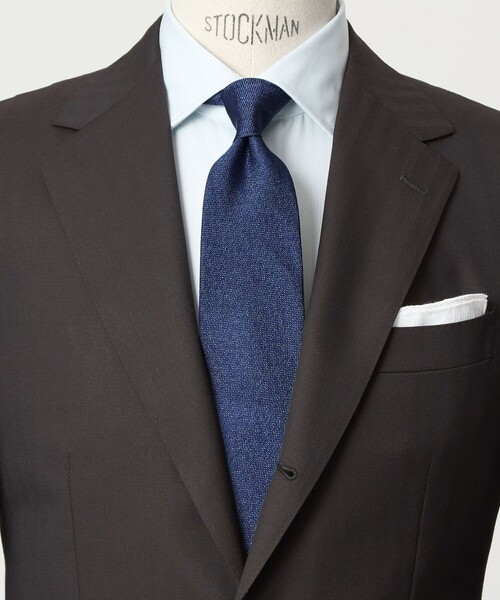 green label relaxing（グリーンレーベルリラクシング）の「GLR ジャパン ヴィンテージ 8.0cm ソリッド ネクタイ（ネクタイ・メンズ・ダークグレー/ベージュ/パープル/ネイビー/ワイン/ダークブラウン/ダークグリーン/ロイヤルブルー・FREE）」の6枚目の写真