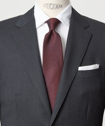 グリーンレーベルリラクシング 160 卒業式 フォーマルスーツ ネクタイセット GLR シルク セミ フォーマル 8.0cm ソリッド ネクタイ（ネクタイ