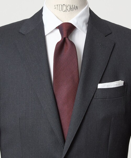 green label relaxing（グリーンレーベルリラクシング）の「GLR ジャパン ヴィンテージ 8.0cm ソリッド ネクタイ（ネクタイ・メンズ・ダークグレー/ベージュ/パープル/ネイビー/ワイン/ダークブラウン/ダークグリーン/ロイヤルブルー・FREE）」の8枚目の写真