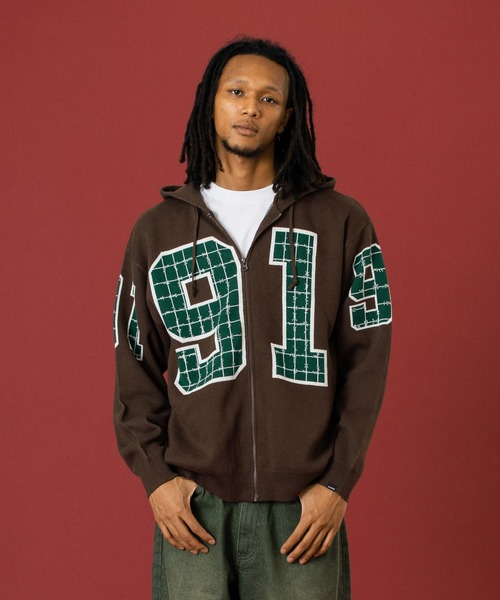 JACQUARD BARBED WIRE ZIP KNIT（ニット/セーター）｜XLARGE