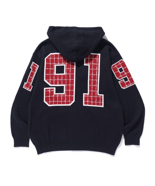 XLARGE(エクストララージ)の「JACQUARD BARBED WIRE ZIP KNIT(ニット/セーター・メンズ・グレー/ブラウン/ブラック・XL/L/M/S)」の4枚目の写真