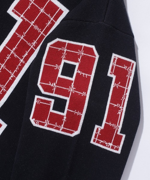 XLARGE(エクストララージ)の「JACQUARD BARBED WIRE ZIP KNIT(ニット/セーター・メンズ・グレー/ブラウン/ブラック・XL/L/M/S)」の6枚目の写真