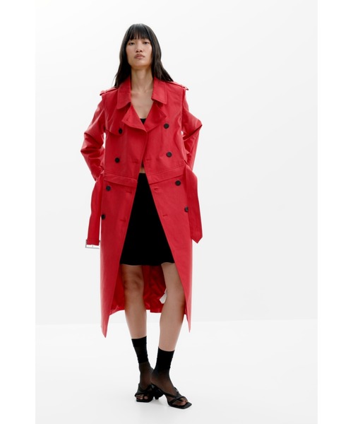 Desigual(デシグアル)の「4WAY 取り外し可能 トレンチコートロングジャケット レッド(トレンチコート・レディース・レッド・S/M/L/XL/XS)」の10枚目の写真