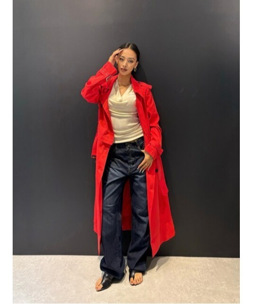 Desigual(デシグアル)の「4WAY 取り外し可能 トレンチコートロングジャケット レッド(トレンチコート・レディース・レッド・S/M/L/XL/XS)」の5枚目の写真