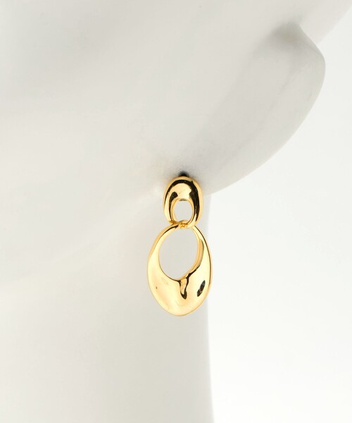 green label relaxing（グリーンレーベルリラクシング）の「Wオーバルリング ピアス（ピアス（両耳用）・レディース・シルバー/ゴールド・FREE）」の5枚目の写真