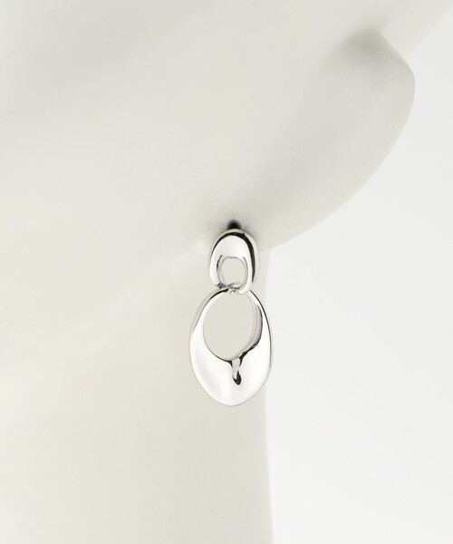 green label relaxing（グリーンレーベルリラクシング）の「Wオーバルリング ピアス（ピアス（両耳用）・レディース・シルバー/ゴールド・FREE）」の6枚目の写真
