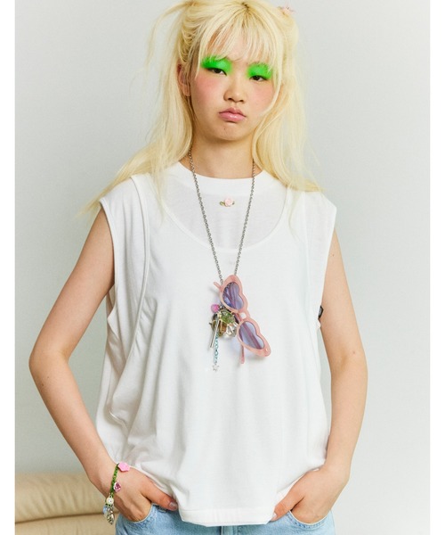 Little sunny bite(リトルサニーバイト)の「《little sunny bite》2way summer tank dress(ワンピース・レディース・ホワイト/ブラック/ピンク・MEDIUM/SMALL)」の4枚目の写真