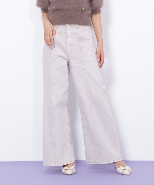 JILL by JILL STUART（ジルバイジルスチュアート）の「◇切替えデザインデニムパンツ（デニムパンツ・レディース・ブルー/ネイビー/ピンク・MEDIUM/SMALL）」の21枚目の写真