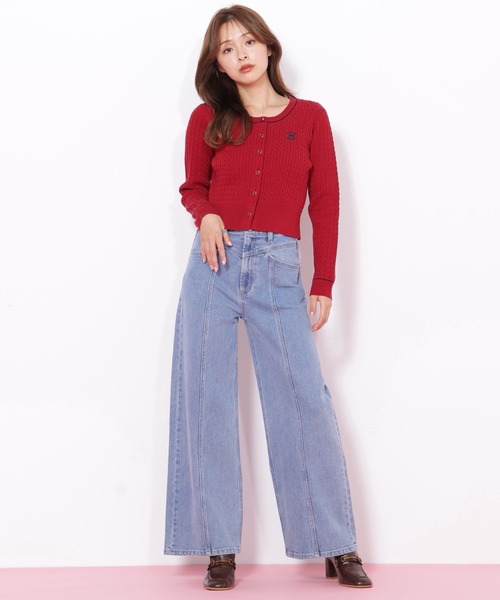 JILL by JILL STUART（ジルバイジルスチュアート）の「◇切替えデザインデニムパンツ（デニムパンツ・レディース・ブルー/ネイビー/ピンク・MEDIUM/SMALL）」の17枚目の写真