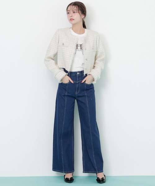 ◇切替えデザインデニムパンツ（デニムパンツ）｜JILL by JILL STUART