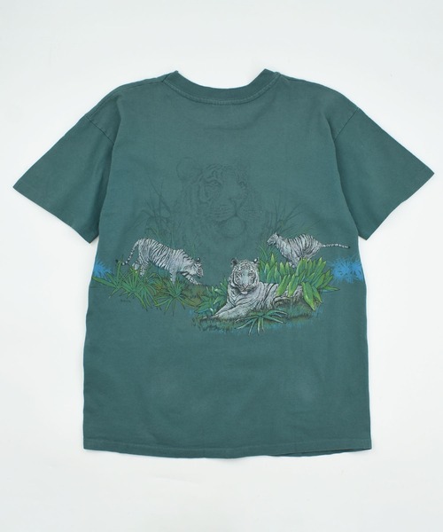 LABORATORY R(ラボラトリーアール)の「【USED】90’s anvil “TIGER” アニマル Tシャツ USA製(Tシャツ/カットソー・メンズ・グリーン・LARGE)」の6枚目の写真