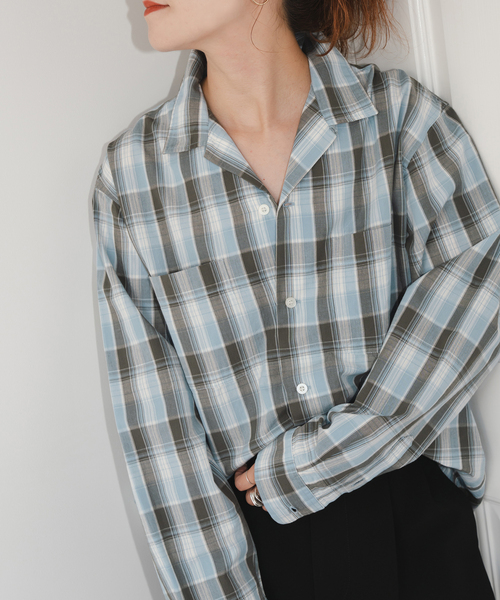 スピック＆スパン K.Ayami*Sコラボ 2WAY　チェックシャツ　新品タグ付 Spick & Span（スピックアンドスパン）の「K.Ayami*S 2WAY開襟シャツ