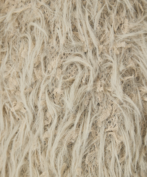 abahouse mavie(アバハウスマヴィ)の「フェザーチュールヤーンニットベスト(ベスト・レディース・グレイッシュベージュ/チャコールグレー・フリー)」の14枚目の写真