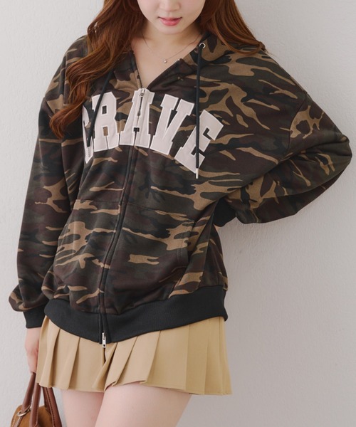 セール】BIGロゴZIPパーカー（パーカー）｜Another Branch olive