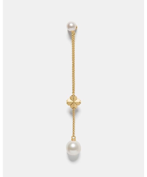 スペード フラワー パール チェーン リニア ピアス（ピアス（両耳用 