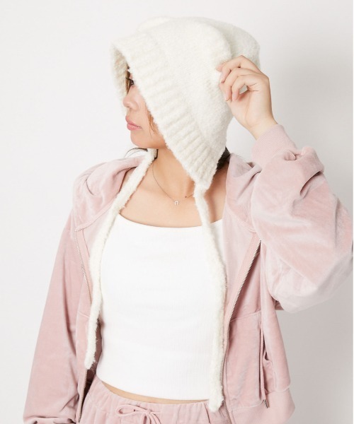 GORGE（ゴージ）の「《ふわもこ×キュートな耳付き》クマミミニット帽 秋冬 防寒 可愛いデザイン☆（ニットキャップ/ビーニー・レディース・グレー/アイボリー/ブラック・F）」の8枚目の写真