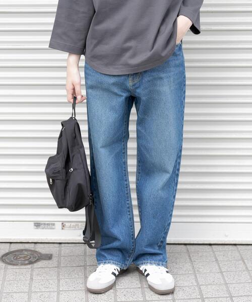 FORK&SPOON（フォークアンドスプーン）の「FORK&SPOON　JFデニムストレートパンツ（デニムパンツ・レディース・ワンウォッシュ/ブルー系その他・1/2）」の2枚目の写真