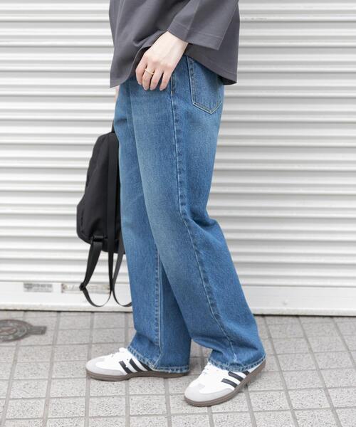 FORK&SPOON（フォークアンドスプーン）の「FORK&SPOON　JFデニムストレートパンツ（デニムパンツ・レディース・ワンウォッシュ/ブルー系その他・1/2）」の4枚目の写真