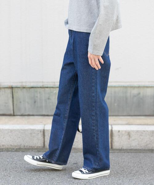 FORK&SPOON（フォークアンドスプーン）の「FORK&SPOON　JFデニムストレートパンツ（デニムパンツ・レディース・ワンウォッシュ/ブルー系その他・1/2）」の12枚目の写真