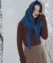 ネイビーモヘヤのはおり モヘアニット」に該当するブルー・ネイビー/青色系の