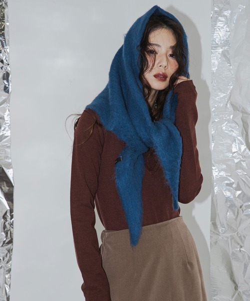 モヘアニットスカーフ（バンダナ/スカーフ）｜bohmal（ボマール）の