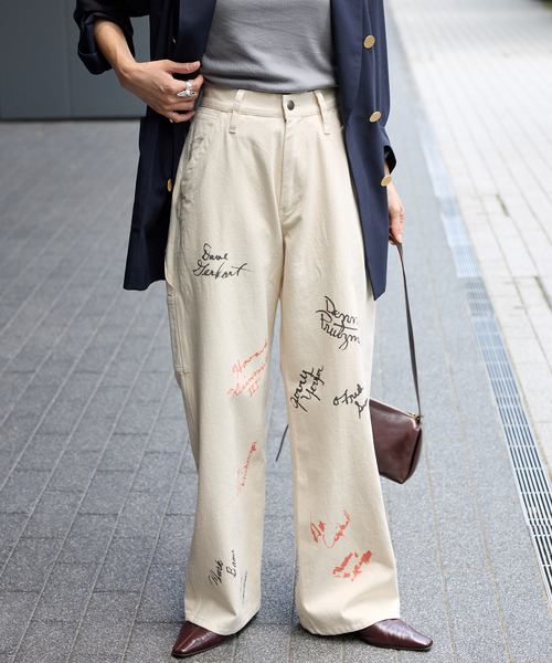 PAYDAY（ペイデイ）の「《追加》別注【PAYDAY】 for JOURNAL STANDARD プリントペインターパンツ（その他パンツ・レディース・キャメル/アイボリー・MEDIUM/SMALL）」の2枚目の写真