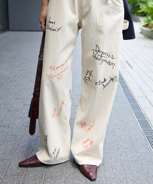 PAYDAY（ペイデイ）の「《追加》別注【PAYDAY】 for JOURNAL STANDARD プリントペインターパンツ（その他パンツ・レディース・キャメル/アイボリー・MEDIUM/SMALL）」の6枚目の写真