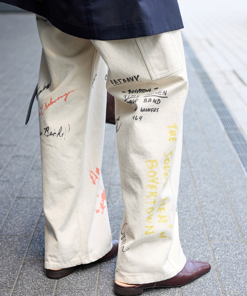 PAYDAY（ペイデイ）の「《追加》別注【PAYDAY】 for JOURNAL STANDARD プリントペインターパンツ（その他パンツ・レディース・キャメル/アイボリー・MEDIUM/SMALL）」の7枚目の写真