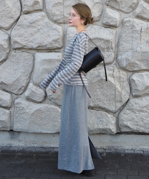 border long skirt set up /ボーダーロングスカートセットアップ