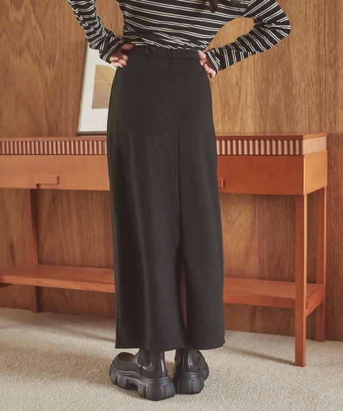 LAULEN（ローレン）の「border long skirt set up /ボーダーロングスカートセットアップ（セットアップ・レディース・グレー/チャコールグレー/ブラック・FREE）」の11枚目の写真