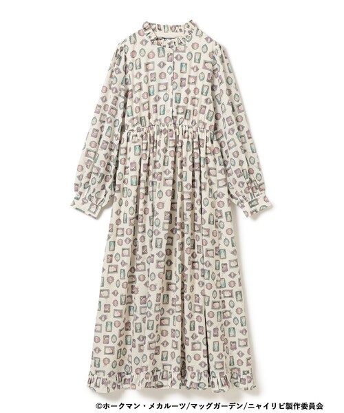 mmts（マミタス）の「【COLLABORATION】ニャイト・オブ・ザ・リビングキャット / ワンピース（ワンピース・レディース・ブラック/オフホワイト・SMALL/MEDIUM）」の2枚目の写真