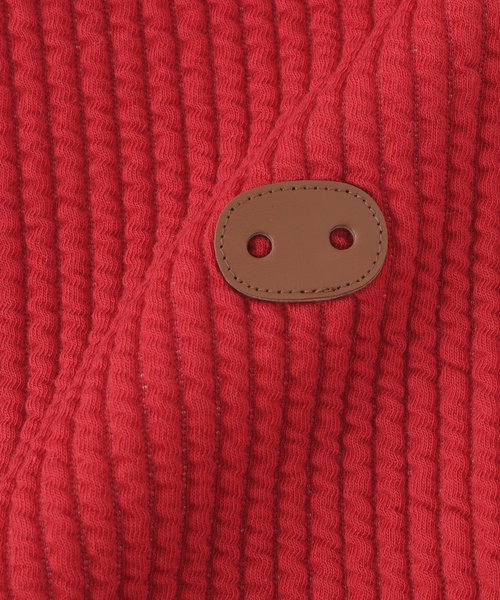 MATSUFUJI(マツフジ)の「MATSUFUJI / マツフジ STRIPE JACQUARD STAND COLLAR JACKET(ブルゾン・メンズ・レッド/ブラウン・3/2)」の8枚目の写真