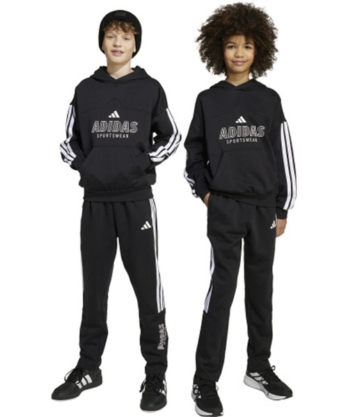adidas(アディダス)の「adidas/アディダス J TIRO フリースパンツ キッズ ロンパン KPH06(その他パンツ・キッズ・ブラック×ホワイト・130cm/140cm/150cm/160cm)」の6枚目の写真