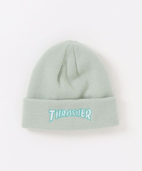 THRASHER（スラッシャー）の「THRASHER/スラッシャー キッズ ビーニー ニットキャップ ニット帽 帽子 ロゴ 25TH-N55K（ニットキャップ/ビーニー・キッズ・ブラック/イエロー/ミント/パープル・YOUTH）」の3枚目の写真