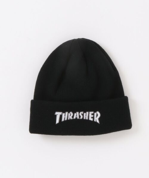 THRASHER（スラッシャー）の「THRASHER/スラッシャー キッズ ビーニー ニットキャップ ニット帽 帽子 ロゴ 25TH-N55K（ニットキャップ/ビーニー・キッズ・ブラック/イエロー/ミント/パープル・YOUTH）」の2枚目の写真