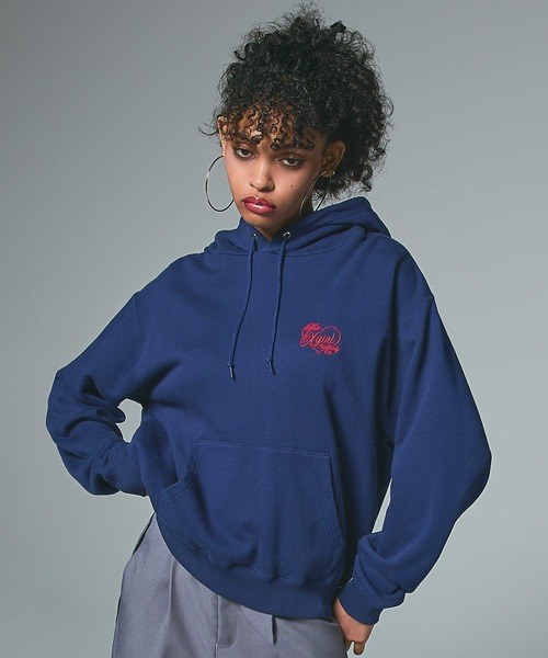 HEART SPRAY LOGO SWEAT HOODIE（パーカー）｜X-girl（エックスガール