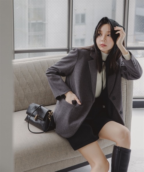 Petitjo(プッチージョ)の「小さいサイズ チェック柄シングルコート 身長さん・小柄女性(テーラードジャケット・レディース・チェック/その他・XS-S/M-L)」の8枚目の写真