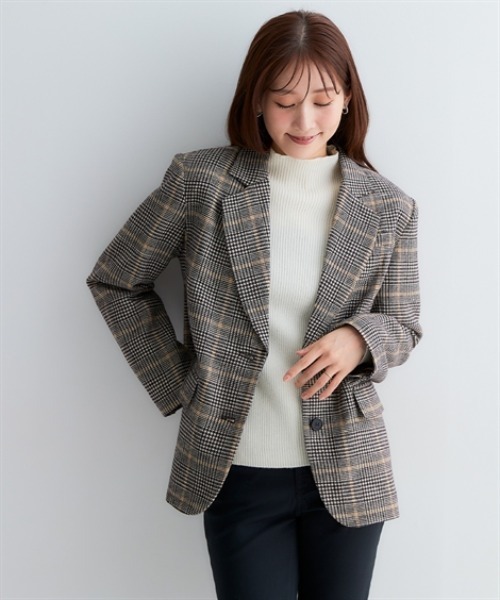 Petitjo(プッチージョ)の「小さいサイズ チェック柄シングルコート 身長さん・小柄女性(テーラードジャケット・レディース・チェック/その他・XS-S/M-L)」の20枚目の写真