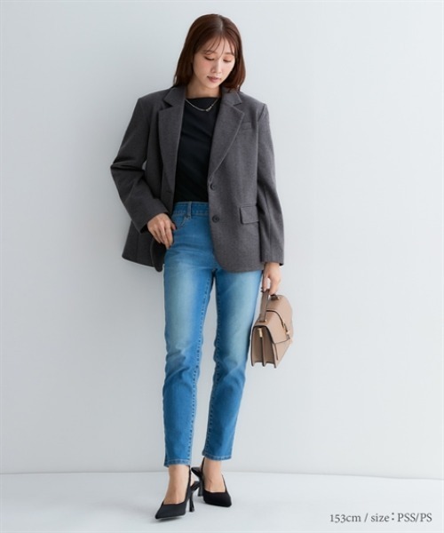 Petitjo(プッチージョ)の「小さいサイズ チェック柄シングルコート 身長さん・小柄女性(テーラードジャケット・レディース・チェック/その他・XS-S/M-L)」の21枚目の写真