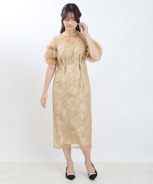 TRUDEA（トルディア）の「スパンコール刺繍レースドレス（ドレス