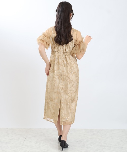 TRUDEA（トルディア）の「スパンコール刺繍レースドレス（ドレス