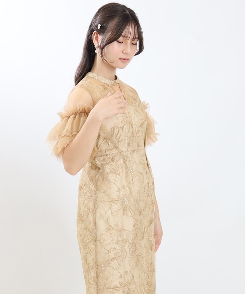 TRUDEA（トルディア）の「スパンコール刺繍レースドレス（ドレス・レディース・チャコールグレー/ブルー/ミント/イエロー・SMALL/MEDIUM）」の20枚目の写真