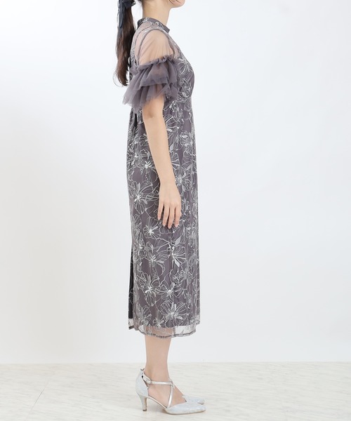 TRUDEA（トルディア）の「スパンコール刺繍レースドレス（ドレス・レディース・チャコールグレー/ブルー/ミント/イエロー・SMALL/MEDIUM）」の12枚目の写真