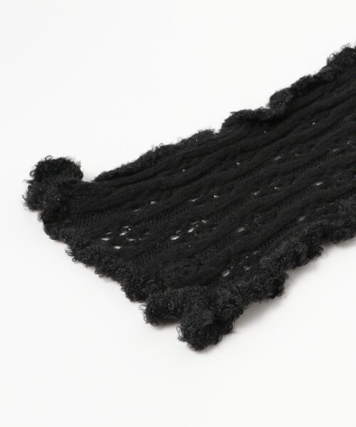 Ray BEAMS（レイビームス）の「フリル フード マフラー（マフラー・レディース・グレー/ブラック・ONE SIZE）」の6枚目の写真