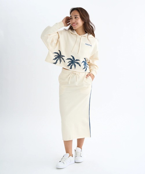 BILLABONG（ビラボン）の「BILLABONG レディース 【SURF CAMP】TRIPLE PALMS SWEAT L スカート 【2025年秋冬モデル】/ビラボンセットアップ対応速乾サイドラインスウェットロングスカート（スカート・レディース・ヘザーグレー/アイボリー・LARGE/MEDIUM）」の11枚目の写真