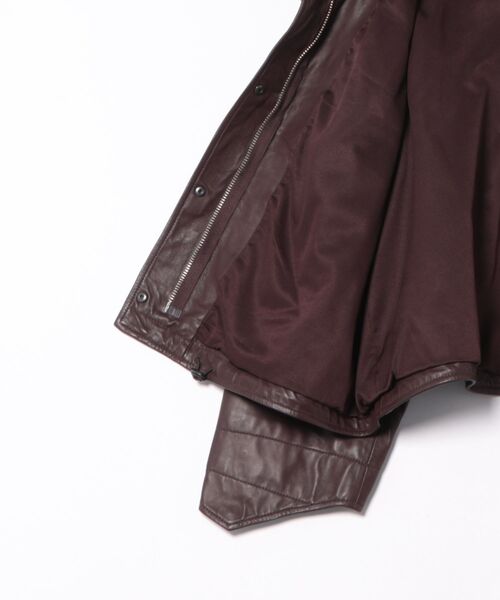 ALLSAINTS（オールセインツ）の「CLAY FUNNEL NECK LEATHER JACKET | CLAY ファンネル ネック レザー ジャケット（その他アウター・レディース・レッド系その他・XS/S/M）」の11枚目の写真