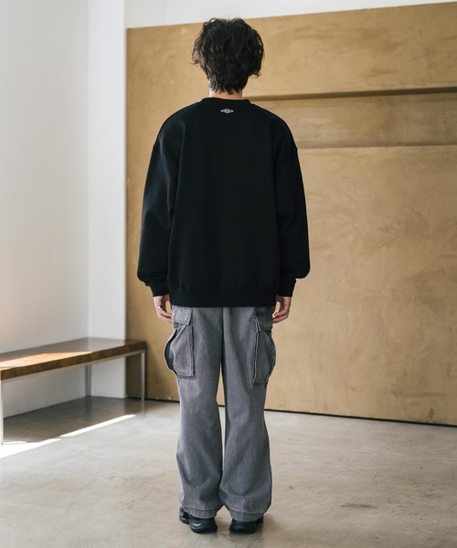 セール】UMBRO 別注コラボオーバーサイズ裏起毛ロゴ刺繍クルーネック