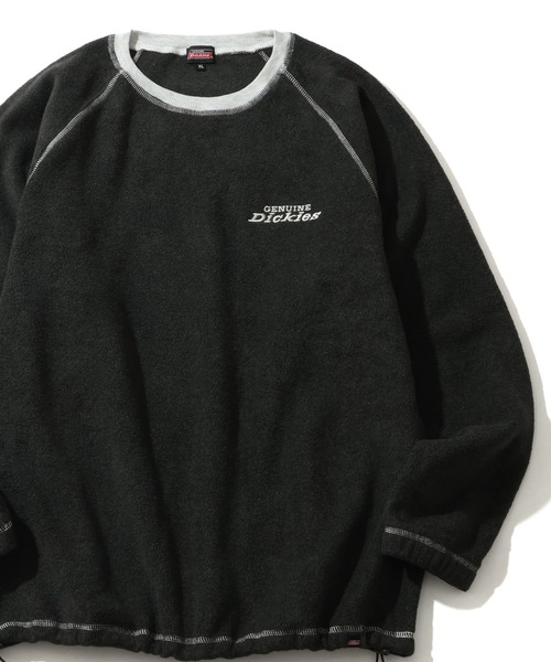 Dickies（ディッキーズ）の「【GENUINE DICKIES/ジェニュインディッキーズ】フリース ドロスト クループルオーバー（スウェット・メンズ・スミクロ/ネイビー/グリーン/アッシュグレー・M/XL/L）」の2枚目の写真