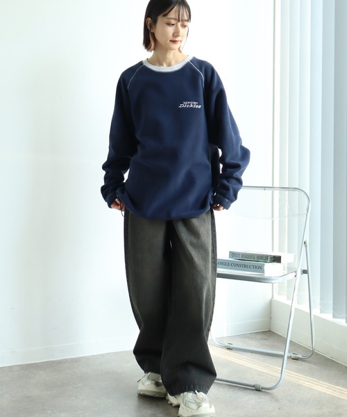 Dickies（ディッキーズ）の「【GENUINE DICKIES/ジェニュインディッキーズ】フリース ドロスト クループルオーバー（スウェット・メンズ・スミクロ/ネイビー/グリーン/アッシュグレー・M/XL/L）」の22枚目の写真